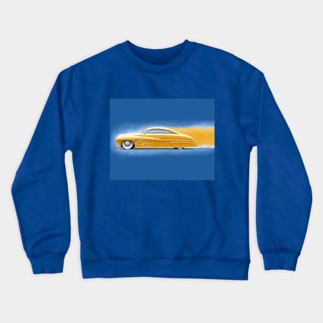 Flamed Golden Merc Crewneck Sweatshirt by Ben Draws Cars